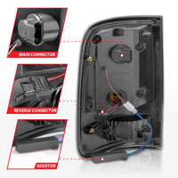 Thumbnail for ANZO 2004-2006 Ford F-150 LED Tail Lights w/ Light Bar Black Housing Clear Lens