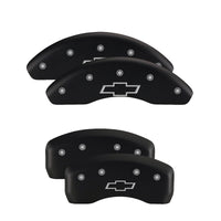 Thumbnail for MGP 4 Caliper Covers Engraved Front & Rear Gen 5/Camaro Red finish silver ch