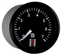 Thumbnail for Autometer Stack 52mm 0-7 Bar M10 Male Pro Stepper Motor Oil Pressure Gauge - Black