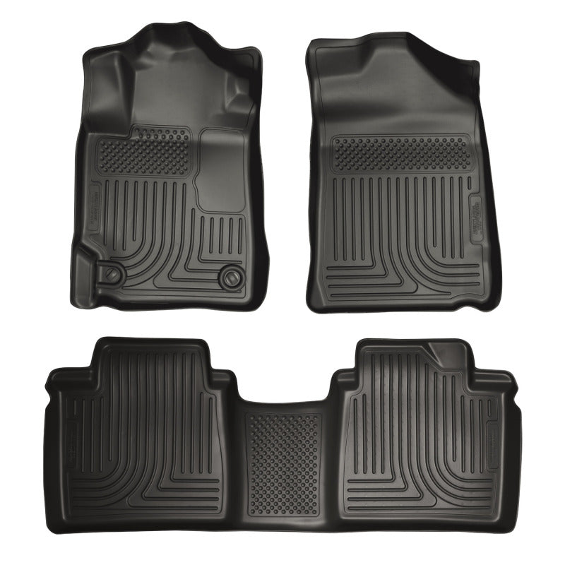 Husky Liners 07-11 Toyota Camry (All) WeatherBeater Combo Black Floor Liners (One Piece for 2nd Row)