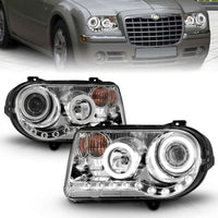 Thumbnail for ANZO 2005-2010 Chrysler 300C Projector Headlights w/ Halo Chrome (CCFL) G2