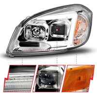 Thumbnail for ANZO 05-10 Chevrolet Cobalt / 07-10 Pontiac G5 LED Projector Headlights Black Housing