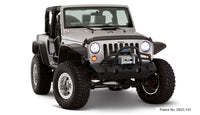 Thumbnail for Bushwacker 07-18 Jeep Wrangler Flat Style Flares 4pc Fits 2-Door Sport Utility Only - Black