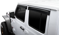 Thumbnail for AVS 2018 Jeep Wrangler Unlimited (4-Door) Ventvisor Low Profile Window Deflectors 4pc - Smoke