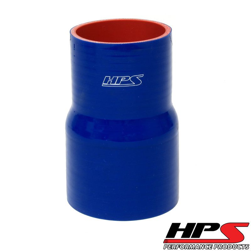 HPS 2" - 2-3/8" ID , 4" Long High Temp 4-ply Reinforced Silicone Reducer Coupler Hose Blue (51mm - 60mm ID , 102mm Length)