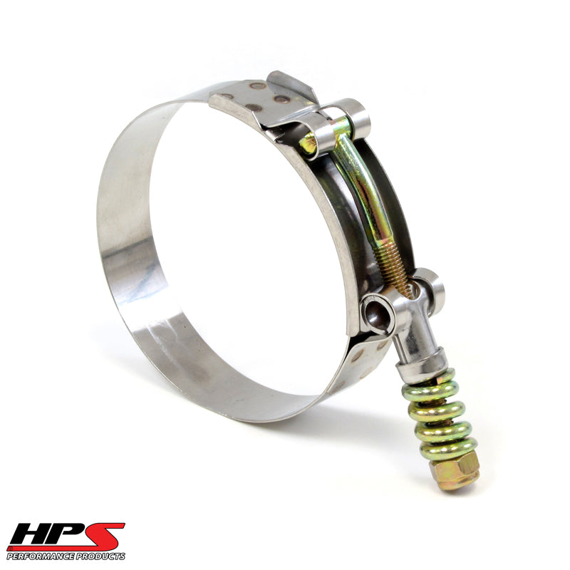 HPS Stainless Steel Spring Loaded T-Bolt Clamp Size 40 for 1-7/8" ID hose - Effective Size: 2.13"-2.44"