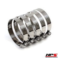 Thumbnail for HPS Stainless Steel Worm Gear Liner Clamp Size 80 5pc Pack 4-5/8